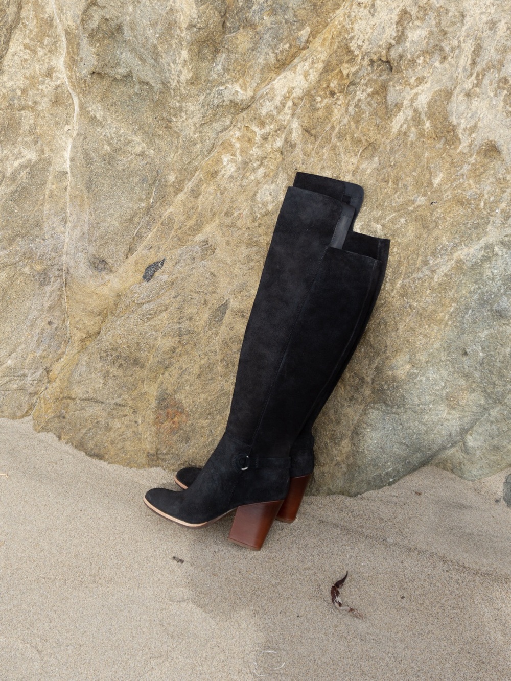 Black Suede Knee-High Kork-Ease Pavan Boots SZ 6.5